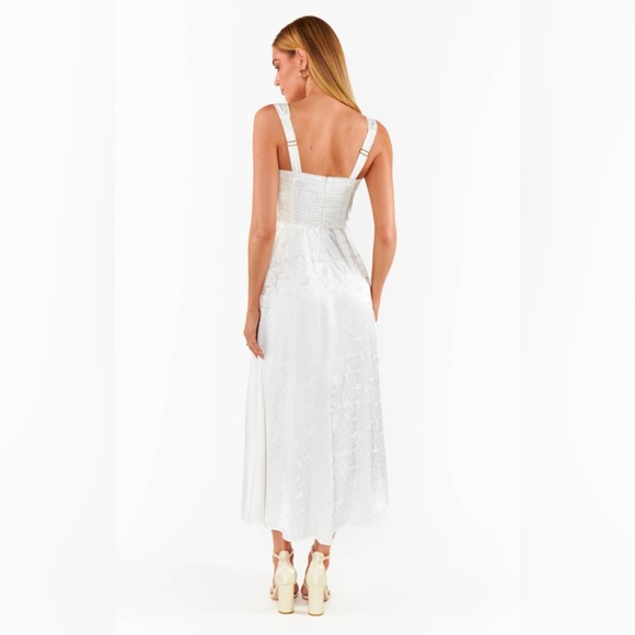SHOW ME YOUR MUMU Weddings Nina Midi Dress Luxe White Rose Size Small NWOT $218 - Picture 3 of 15